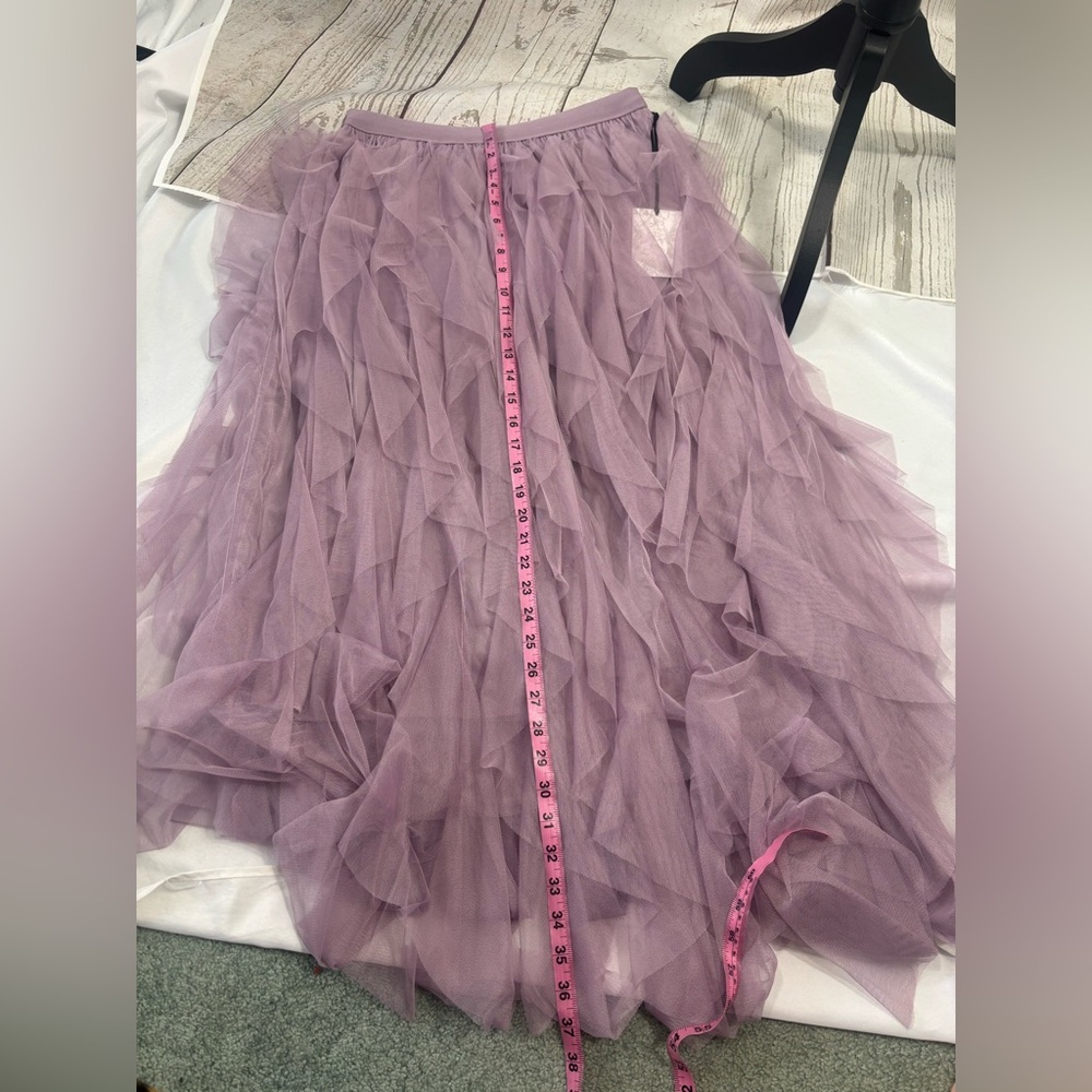 Soho Apparel Lavender Tiered Tulle Maxi Skirt - Picture 8 of 8